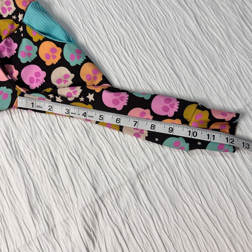 Handmade Black Jogger Pants Colorful Skulls Stars Print Pockets Kids 18 Months - Picture 3 of 7